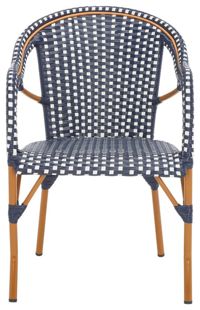 Safavieh Outdoor California Armchair, Navy/White