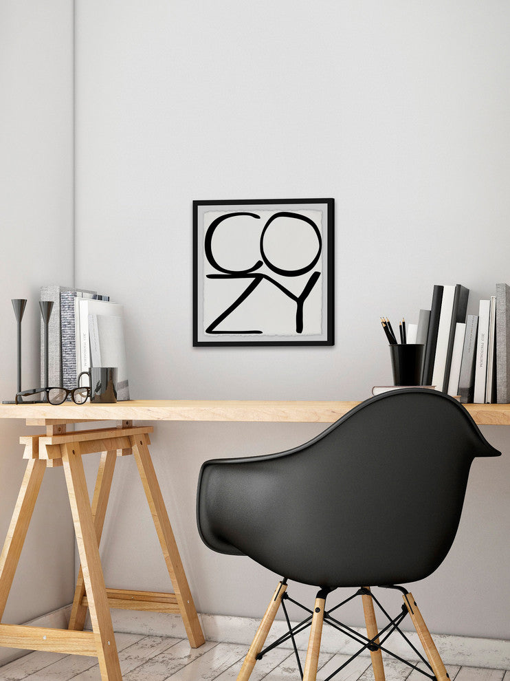 "Cozy" Framed Painting Print, 12"x12"