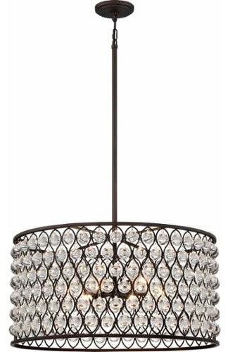 Quoizel AX2826PN Six Light Pendant Alexandria Palladian Bronze