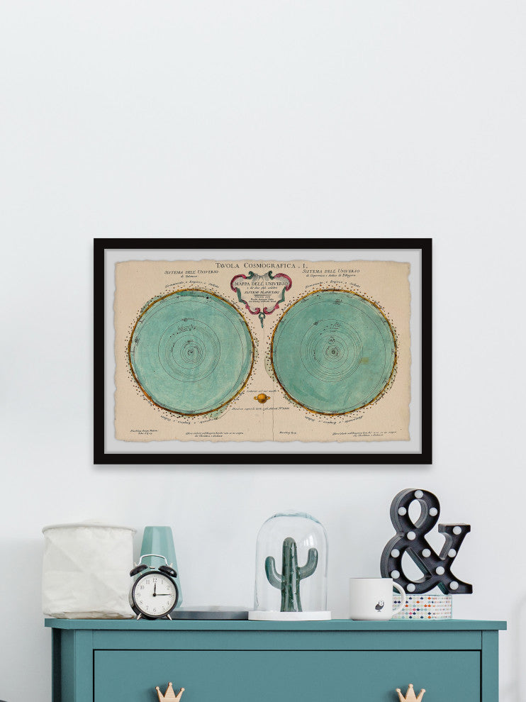 "Map of the Universe" Framed Painting Print, 36x24