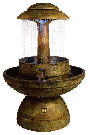 Ring of Diamonds Outdoor Water Fountain, Bronze Patina