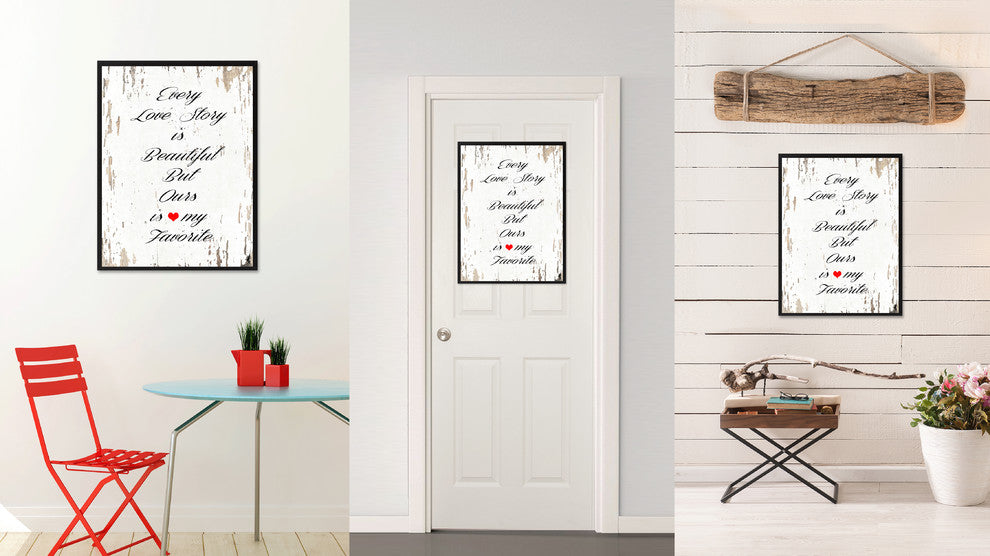Love Story Is Beautiful Inspirational, Canvas, Picture Frame, 22"X29"