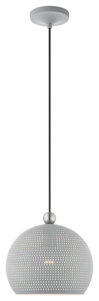 Livex Lighting Dublin 1 Light Nordic Gray Pendant