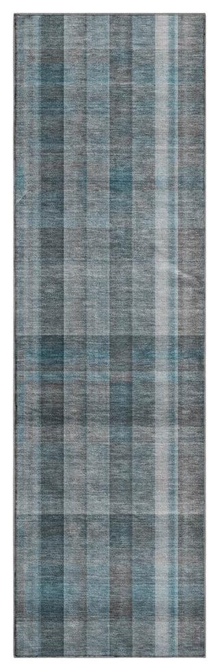 Premium Machine Washable Mayfield AMF534 Teal 2'3" x 7'6" Runner Rug