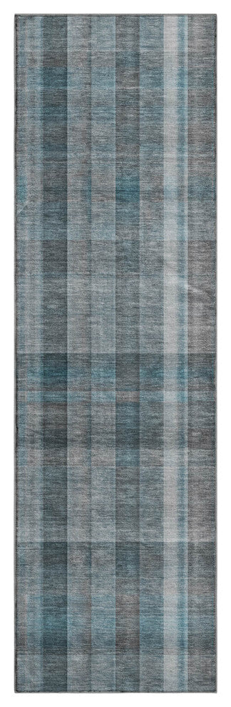 Premium Machine Washable Mayfield AMF534 Teal 2'3" x 7'6" Runner Rug