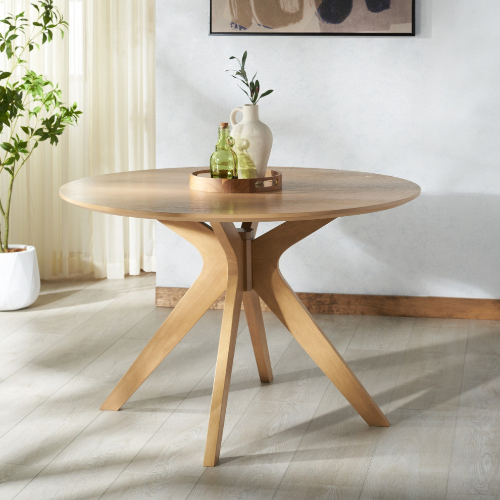 Safavieh Couture Carolee 46" Round Dining Table, Natural