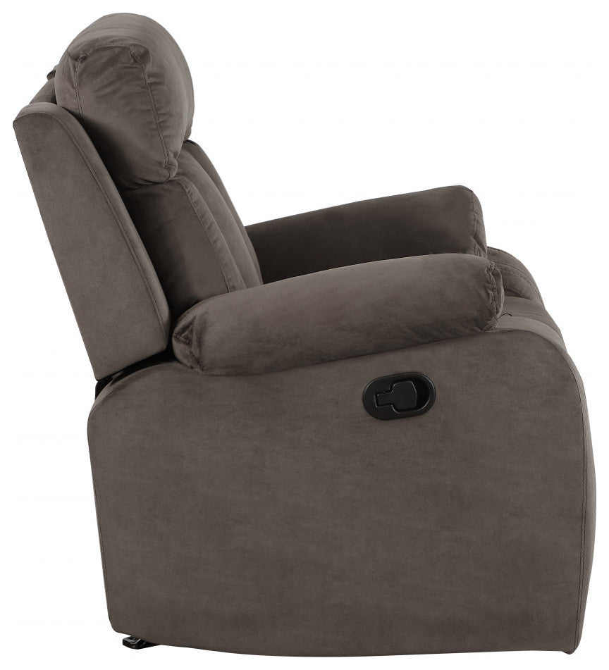 40" Modern Brown Fabric Sofa