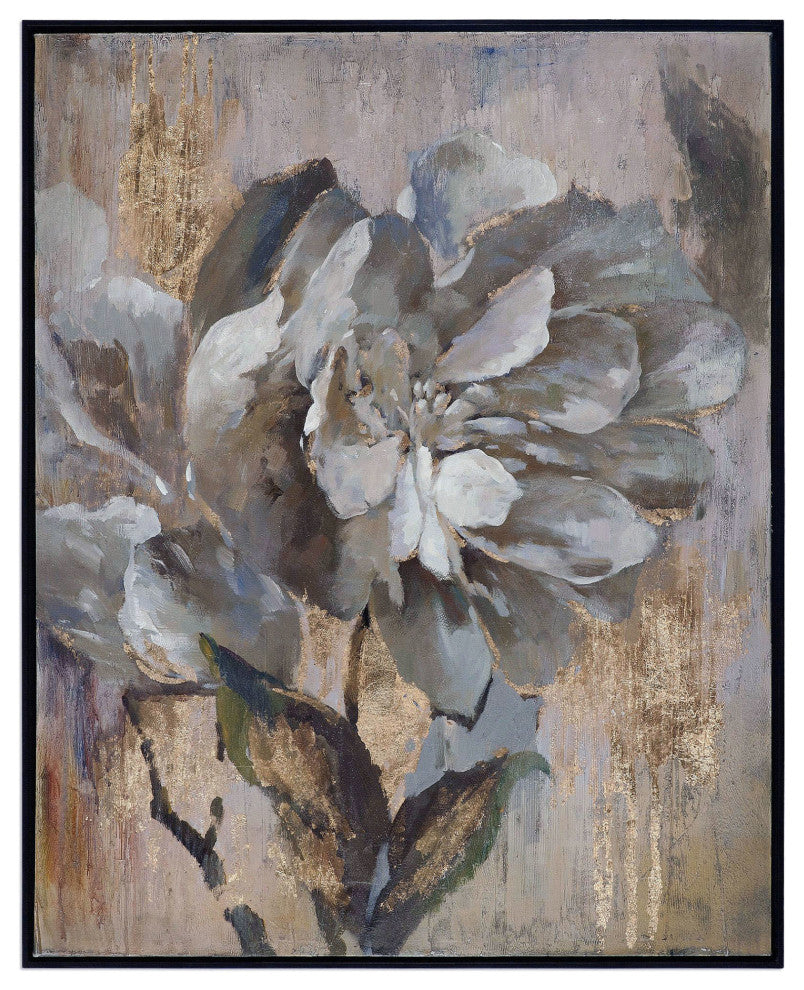 Uttermost 35330 Dazzling 52" x 42" Fir Wood Frames Floral Hand - Hand Painted