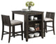 Lexicon Daye 3 Piece Wood Counter Height Dining Set in Dark Cherry