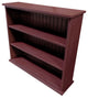 3 Shelf Bookcase, Solid Wood Bookshelf, Old Burgundy