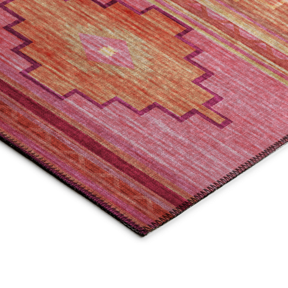 Indoor/Outdoor Phoenix PH1 Rose Machine Washable 8' x 8' Round Rug