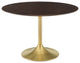 Lippa 47" Wood Dining Table, Gold Cherry Walnut