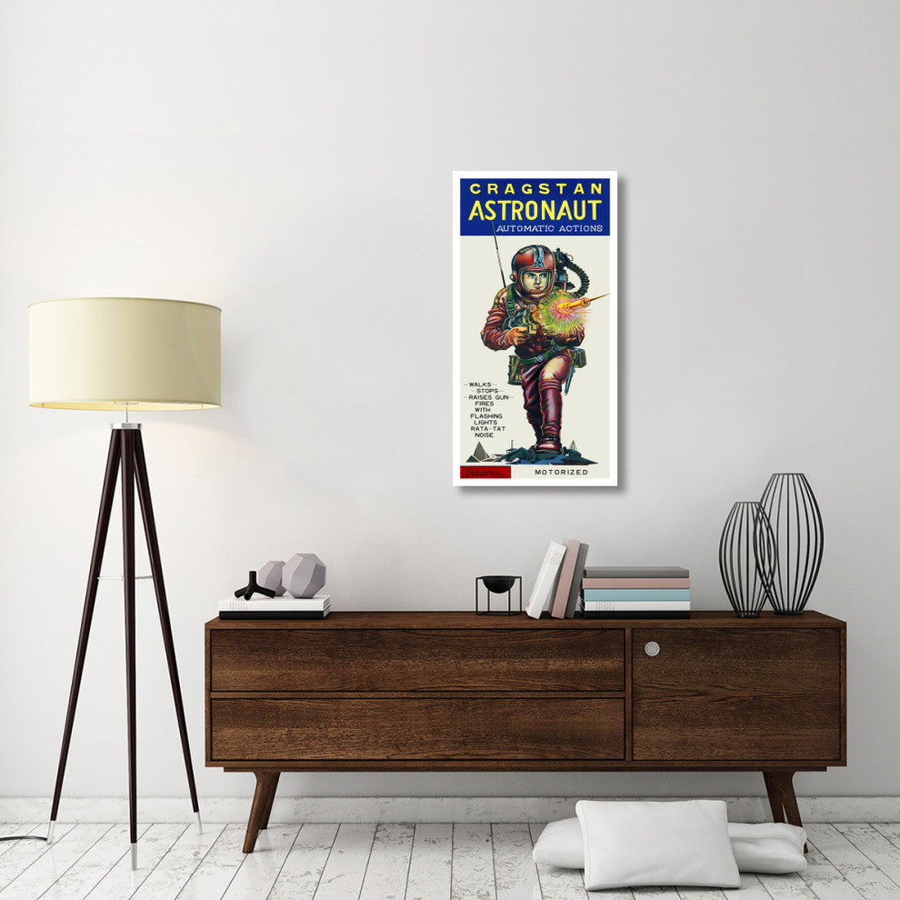 "Cragstan Astronaut Automatic Actions" Digital Paper Print by Retrobot, 22"x42"