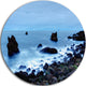 Rocky Coast Near Raykjanes, Seashore Round Wall Art, 36"