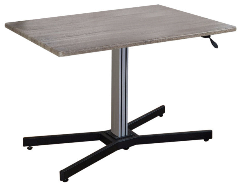 Astonishing Writing Desk With Lift Top, Gray Oak