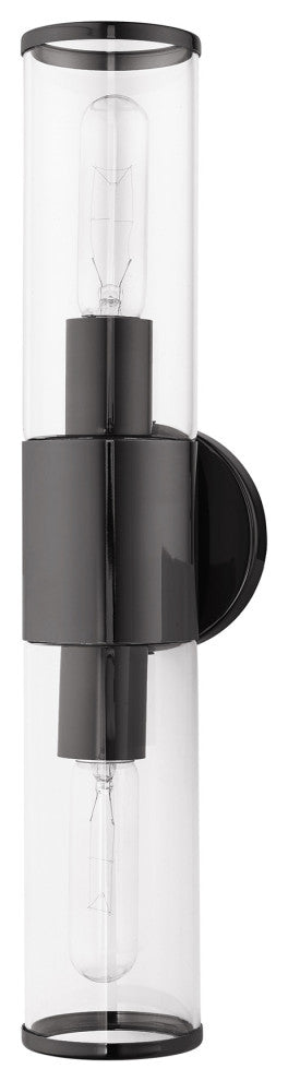 Black Chrome Nautical, Contemporary, Urban, Industrial Vanity Sconce