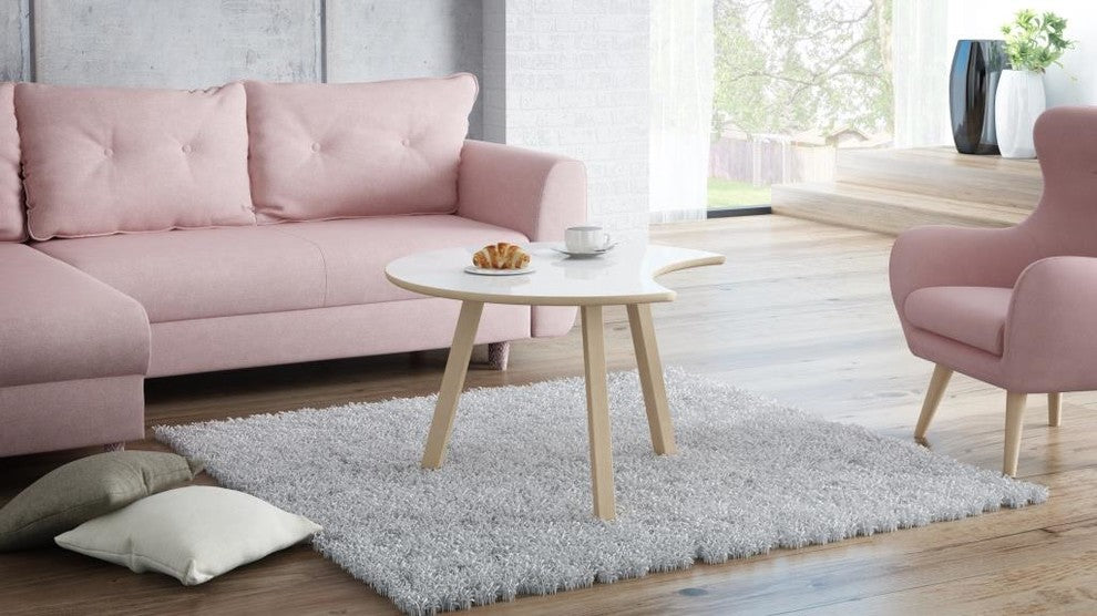 Oslo End Table, White, Gloss