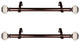 Hadley 1" Diameter Side Curtain Rod 12-20", Set of 2, Bronze