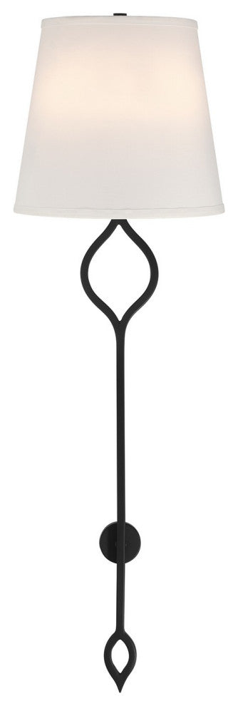 Roxbury 2-Light Wall Sconce, Matte Black