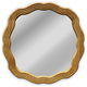 CHLOE Reflection CH8M805NO33-RND Wood Finish Round Framed Wall Mirror