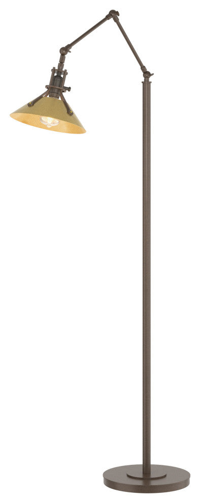 Henry Floor Lamp, Bronze, Modern Brass Accents