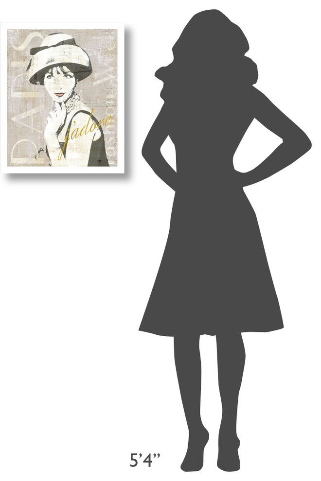 "Fashion Week Paris Screenprint I" Digital Paper Print by Sue Schlabach, 18"x22"
