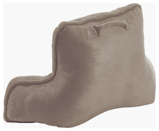 Solid Light Faux Fur Bedrest,20" x 18" x 17", Pure Cashmere