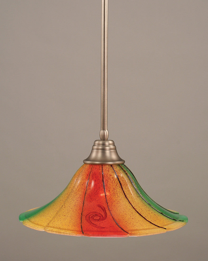 Stem Pendant, 16" Mardi Gras Glass