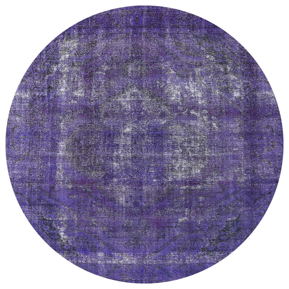 Ahgly Company Indoor Round Mid-Century Modern Area Rugs, 7' Round