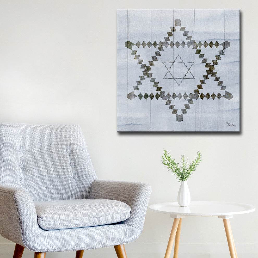 Ready2HangArt Inspirational 'Star of David V' Wrapped Canvas Wall Art