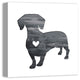 Designs Direct Creative Group Ink Silhouette Dachshund 20x20 Canvas Wall Art