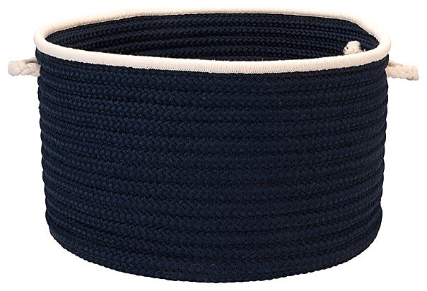 Colonial Mills Basket Doodle Edge Navy Round