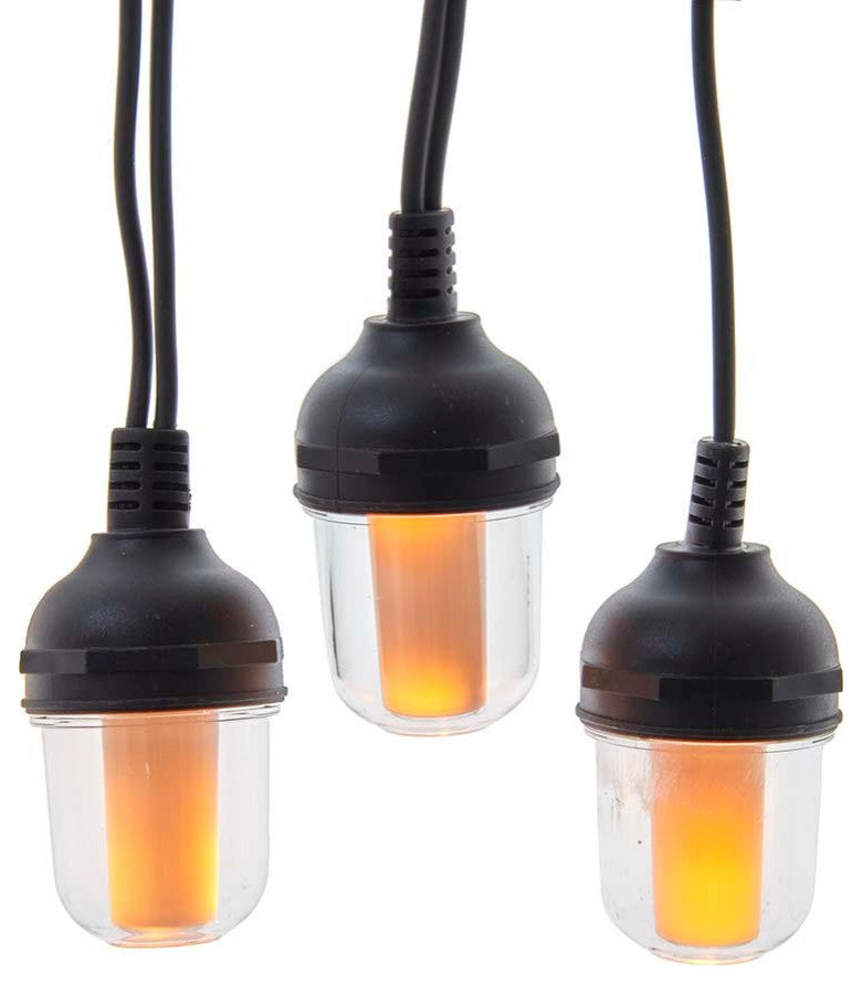 100 Light, 10-Piece Lantern, Flicker Flame Light Set