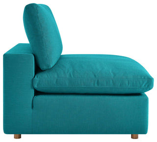 Commix Down Filled Overstuffed 7 Piece Sectional Sofa Set Teal