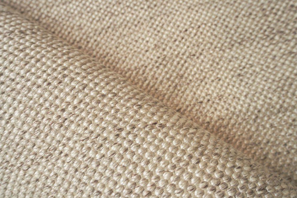 Rhodes Handmade Hand Loomed PET yarn Beige Area Rug, 9'x12'