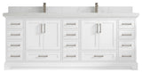 Fenway 84 Double Sink Bath Vanity in White 2" Empira Quartz