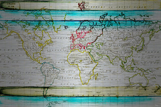 "Jet Setting" UV Ink Print on Brushed Aluminum, 60"x40"
