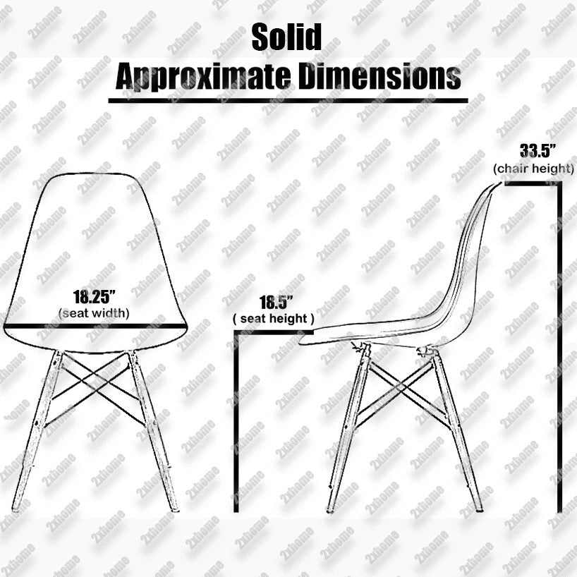 Modern Plastic Eiffel Chairs Dining Chair, Set of 2, Ann