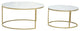 Daniel Nesting Coffee Tables White/Gold