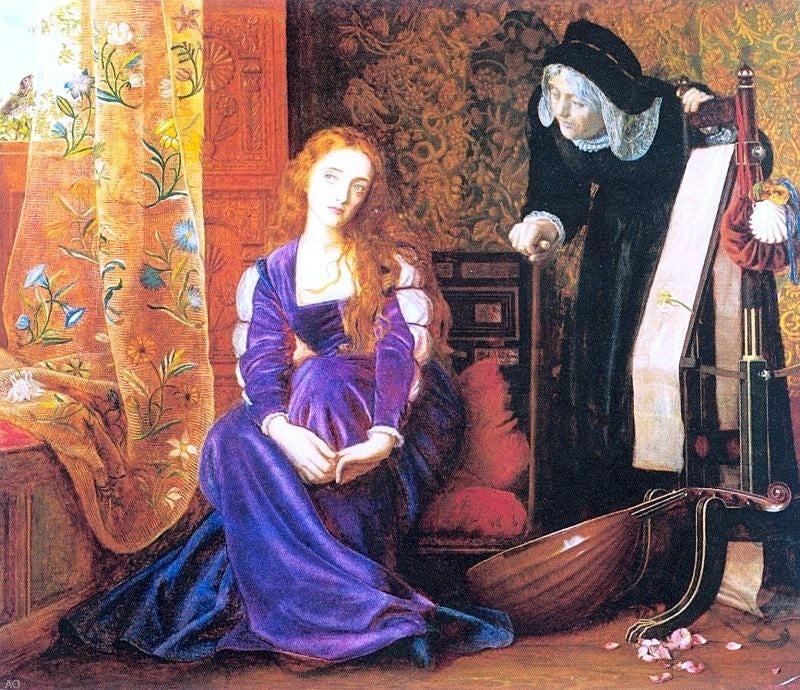 Arthur Hughes The Pained Heart Wrapped Canvas, 20"x25"