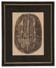 Black Matted Turtle Shell, Black Frame With Copper Bead