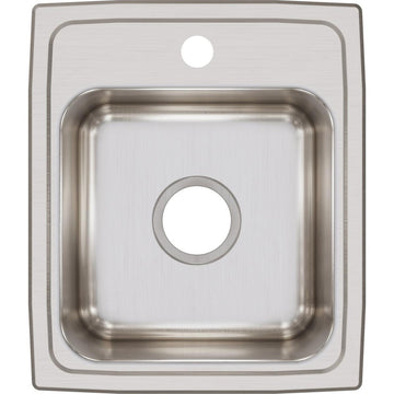 LR15171 Lustertone Classic Stainless Steel 15" x 17-1/2" Drop-in Bar Sink