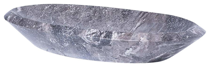 Sundari Infinity Natural Stone Luxury Vessel Sink, Gray Taupe
