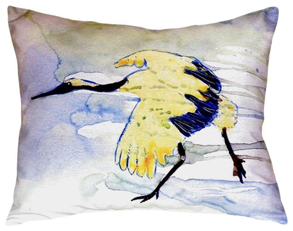 Yellow Crane No Cord Pillow - Set of Two 16x20