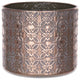 Ornate Geometric Metal Planter, 4-Piece Set