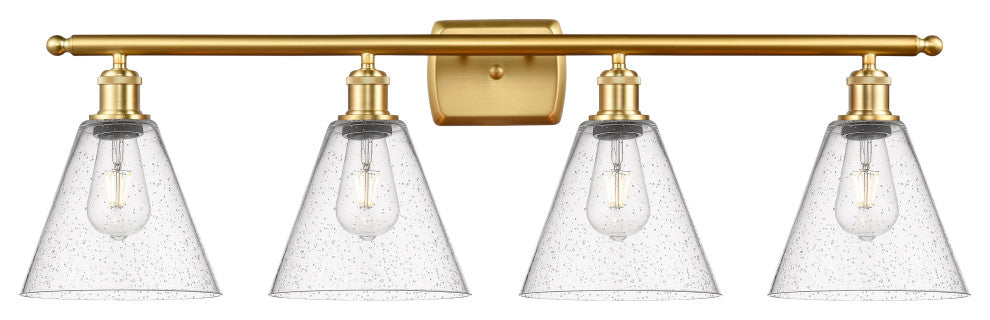 Innovations 516-4W-SG-GBC-84 4 Light Bath Vanity Light, Satin Gold