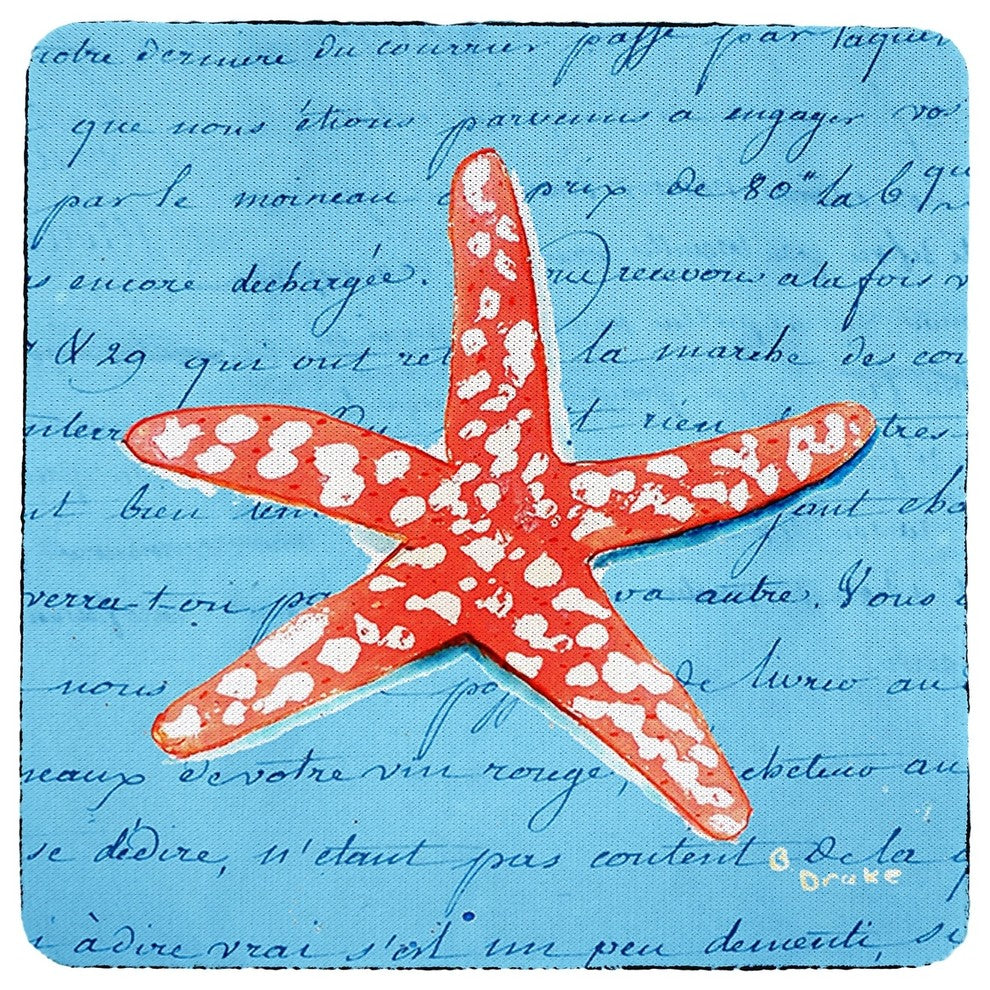 Coral Starfish Coaster - 3 Sets of 4 (12 Total)