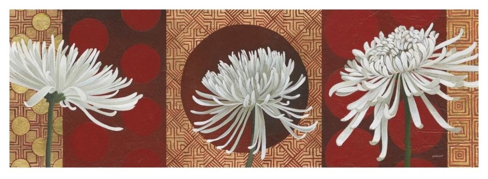 "Morning Chrysanthemums V" Digital Paper Print by Kathrine Lovell, 74"x26"
