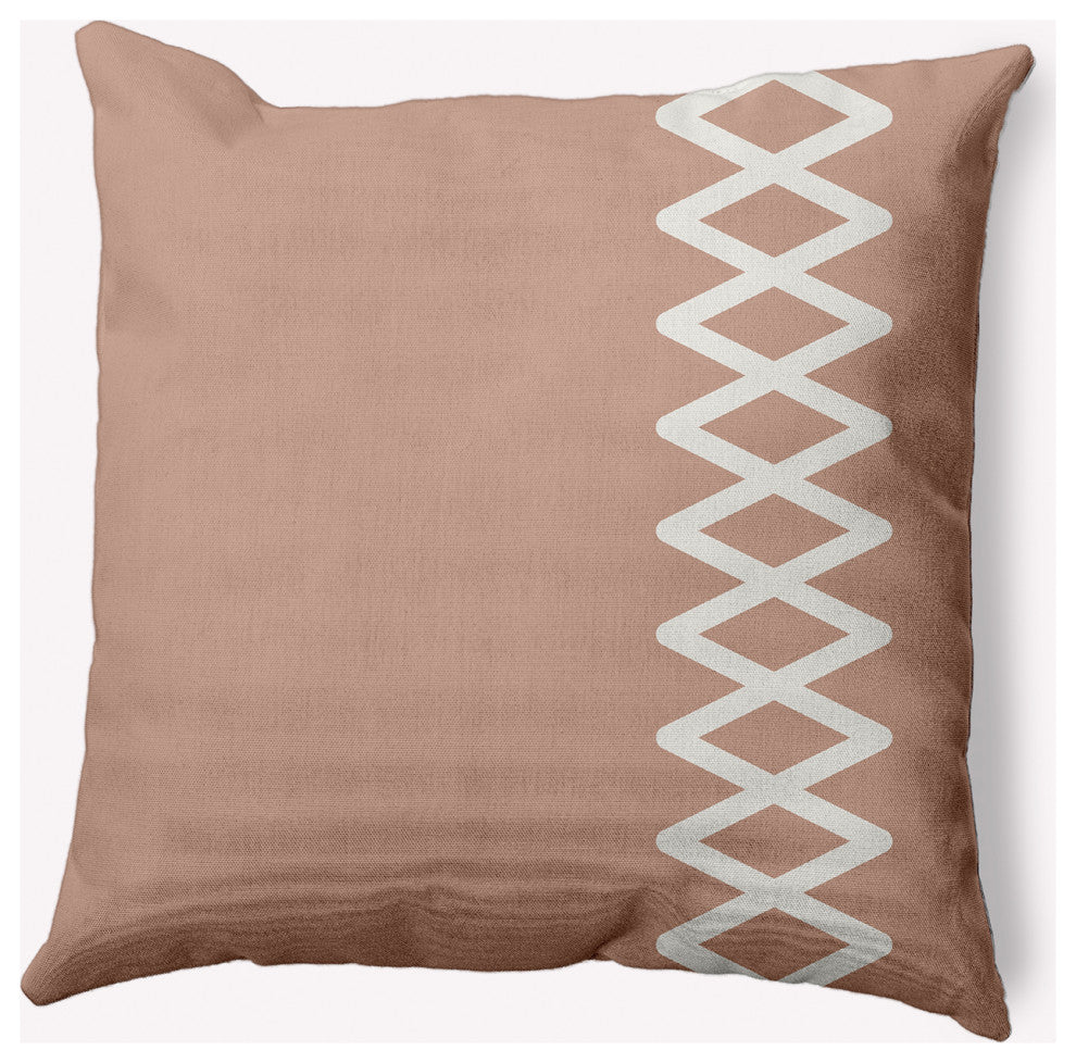 18x18" Zipper Stripe Nautical Decorative Indoor Pillow, Mauve