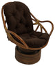 48"X24" Solid Outdoor Spun Polyester Swivel Rocker Cushion, Cocoa
